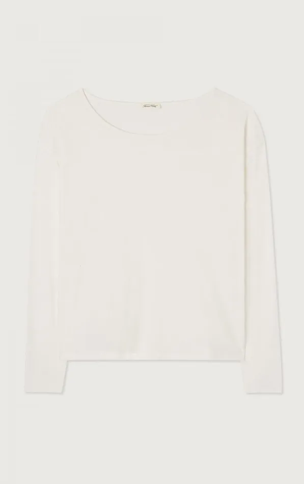 American Vintage Long Sleeve TShirts Women TShirt Aksun White American Vintage Long Sleeve TShirts Women TShirt Aksun White