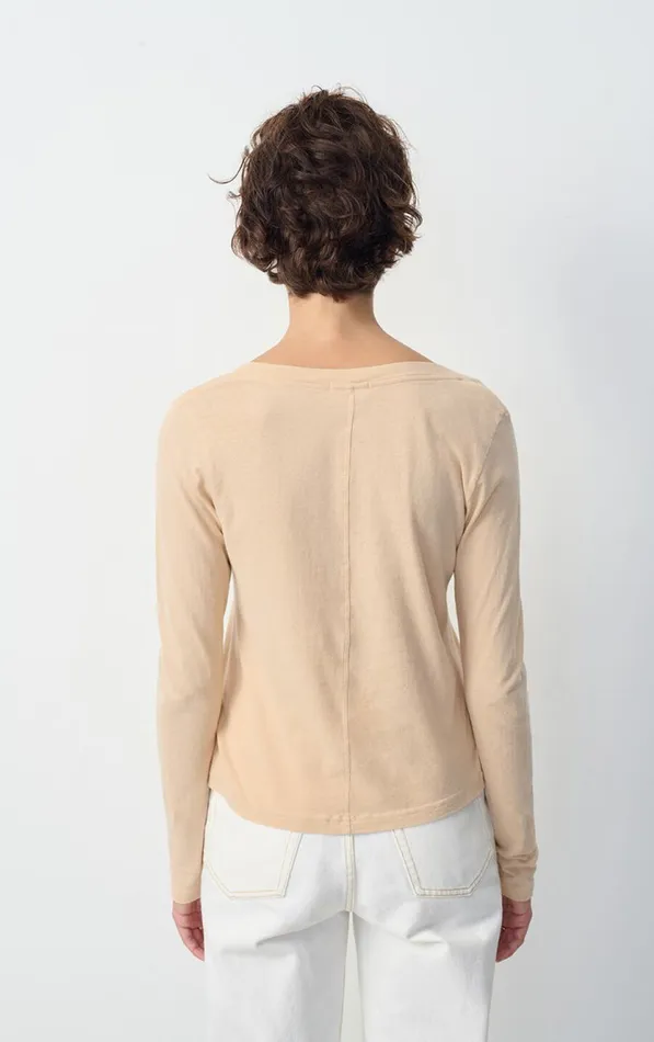 American Vintage Long Sleeve TShirts Women TShirt Gamipy Sand