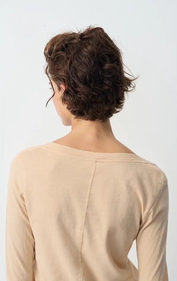 American Vintage Long Sleeve TShirts Women TShirt Gamipy Sand