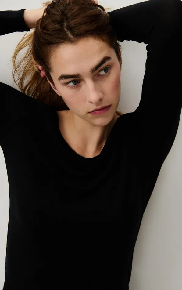 American Vintage Long Sleeve TShirts Women TShirt Lailow Black