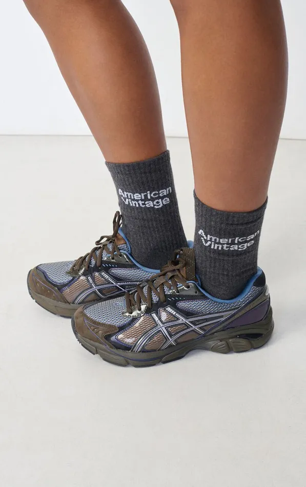 American Vintage Loungewear WomenMen Socks Clypsun Melange Charcoal