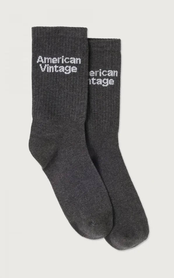 American Vintage Loungewear WomenMen Socks Clypsun Melange Charcoal