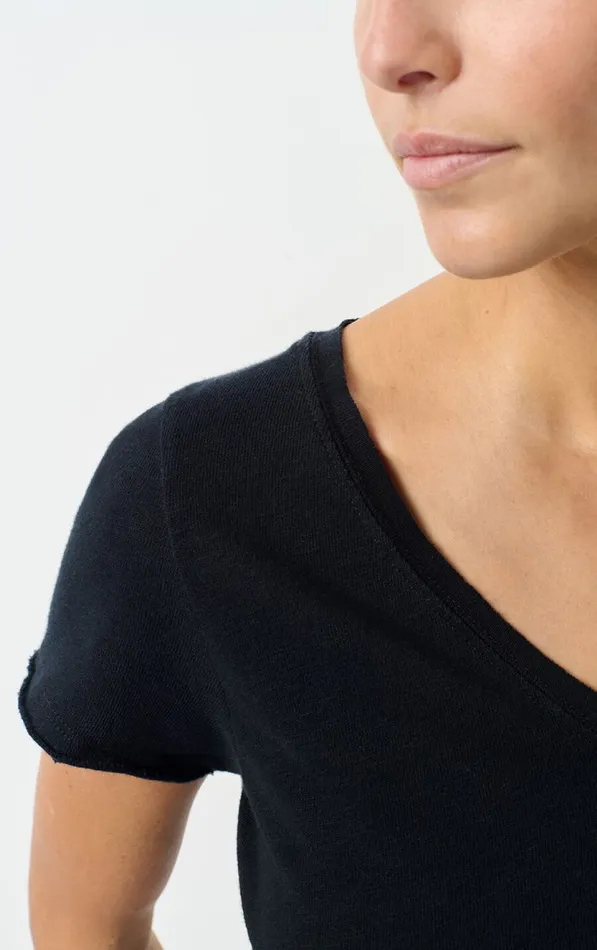 American Vintage Short Sleeve TShirts Women TShirt Sonoma Black American Vintage Short Sleeve TShirts Women TShirt Sonoma Black