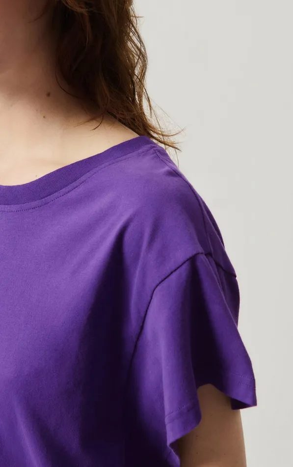 American Vintage Short Sleeve TShirts Women TShirt Vupaville Eggplant American Vintage Short Sleeve TShirts Women TShirt Vupaville Eggplant