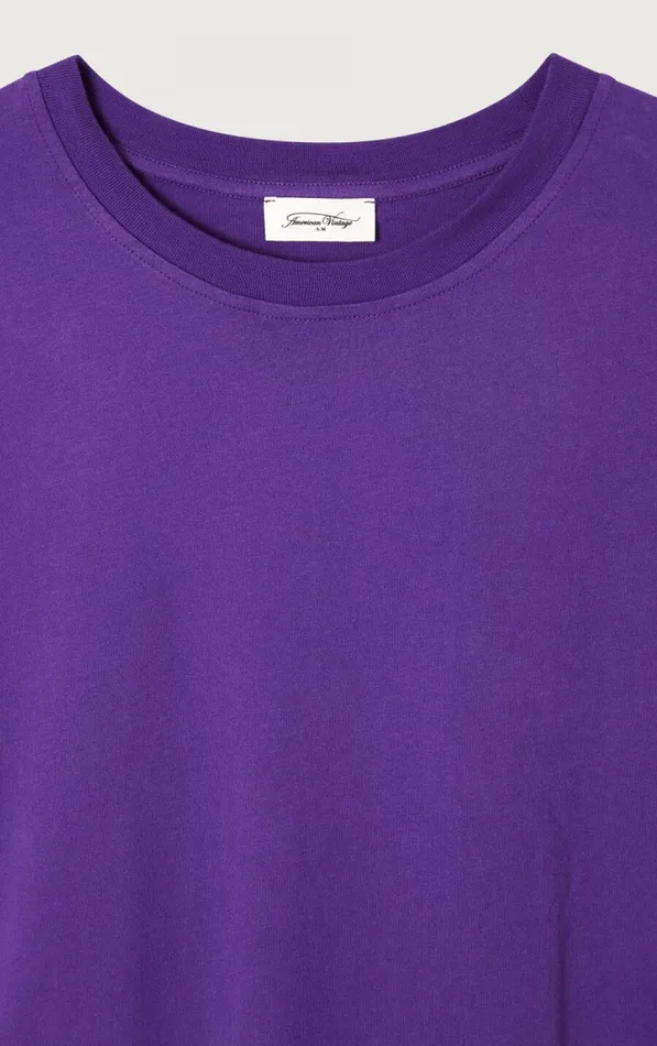 American Vintage Short Sleeve TShirts Women TShirt Vupaville Eggplant American Vintage Short Sleeve TShirts Women TShirt Vupaville Eggplant