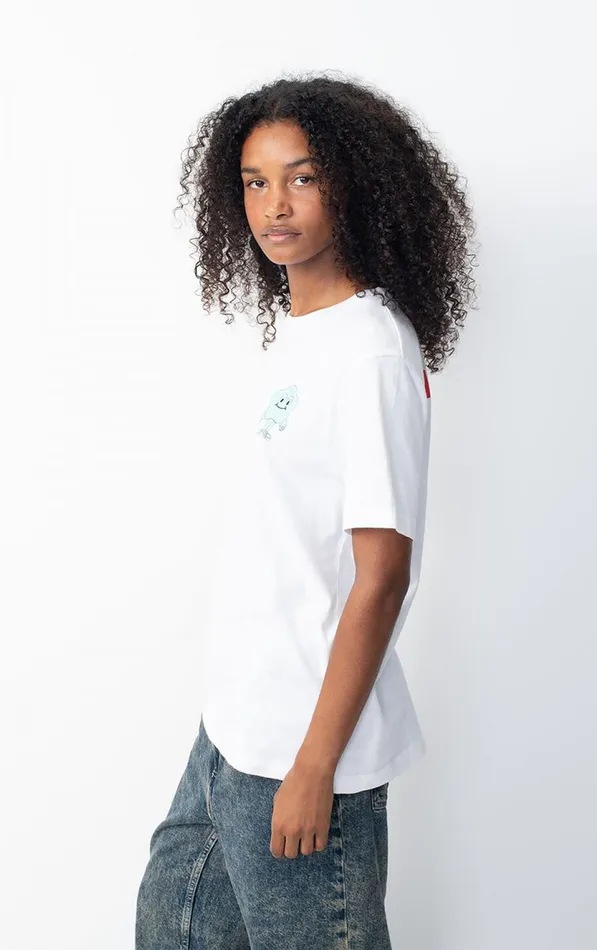 American Vintage Short Sleeve TShirts Women TShirt Ykobow White Print Green American Vintage Short Sleeve TShirts Women TShirt Ykobow White Print Green
