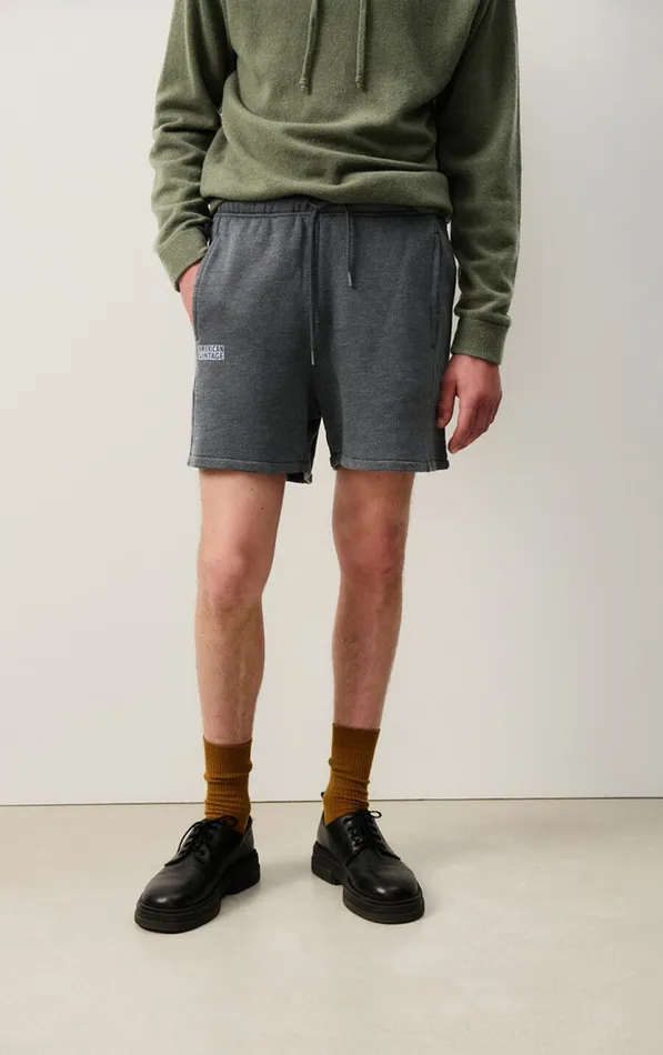 American Vintage Shorts Men Shorts Doven Overdyed Carbon