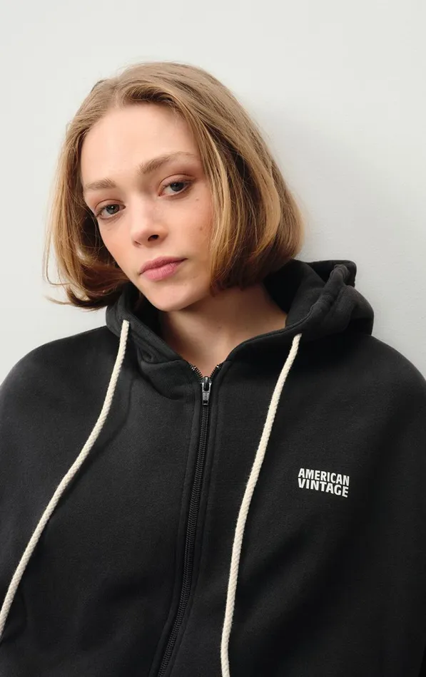 American Vintage Sweatshirts Women Hoodie Izubird Vintage Licorice American Vintage Sweatshirts Women Hoodie Izubird Vintage Licorice
