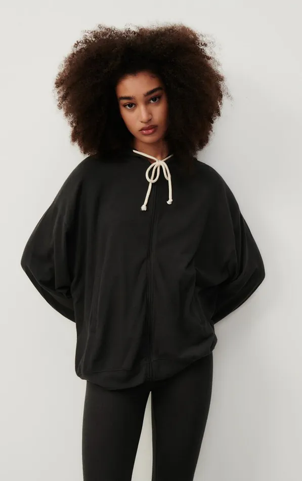 American Vintage Sweatshirts Women Hoodie Ypawood Carbon Melange