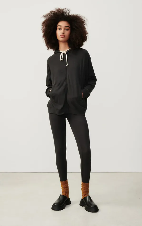 American Vintage Sweatshirts Women Hoodie Ypawood Carbon Melange American Vintage Sweatshirts Women Hoodie Ypawood Carbon Melange
