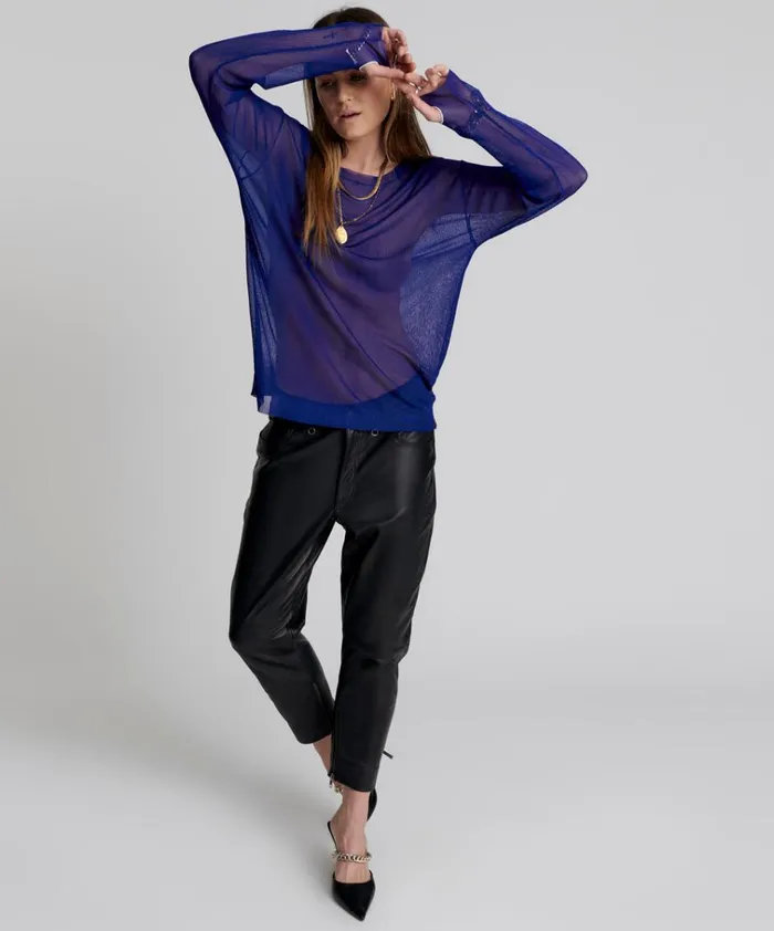 AMITY SHEER RIB LONGSLEEVE SWEATER Women One Teaspoon Knitwear