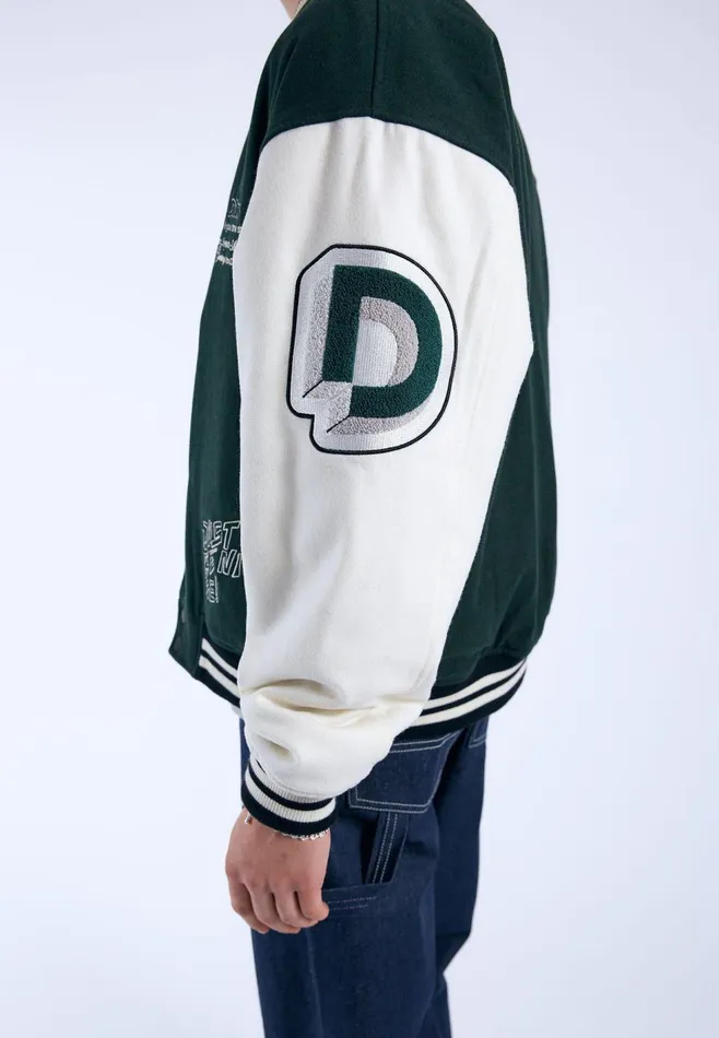 Annivarsity Jacket 8211 Green Patched Green Patched Women Dr Denim Outerwear