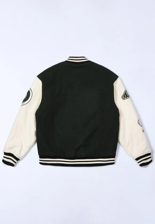 Annivarsity Jacket 8211 Green Patched Green Patched Women Dr Denim Outerwear