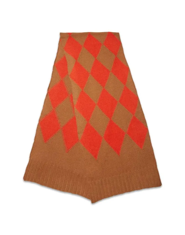 Argyle Scarf Camel Orange Women La Double J Foulards and Scarves