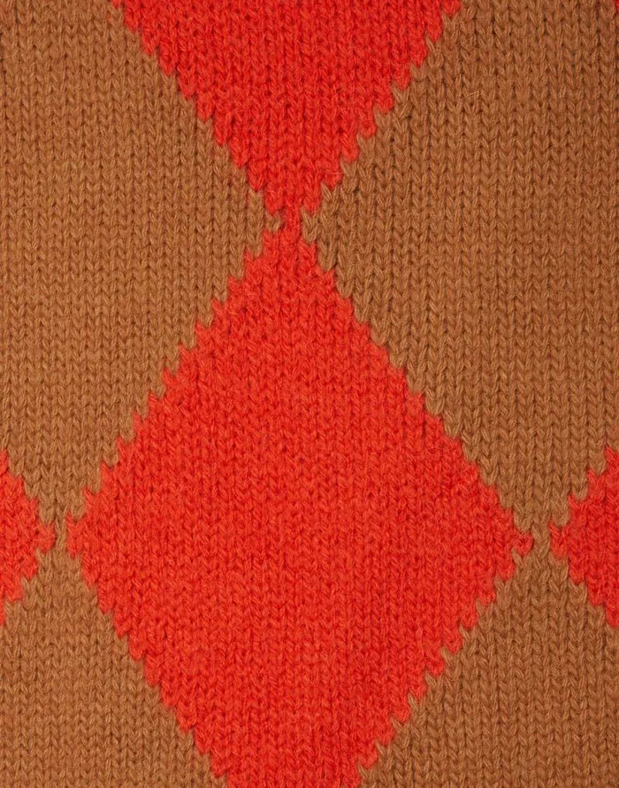 Argyle Scarf Camel Orange Women La Double J Foulards and Scarves