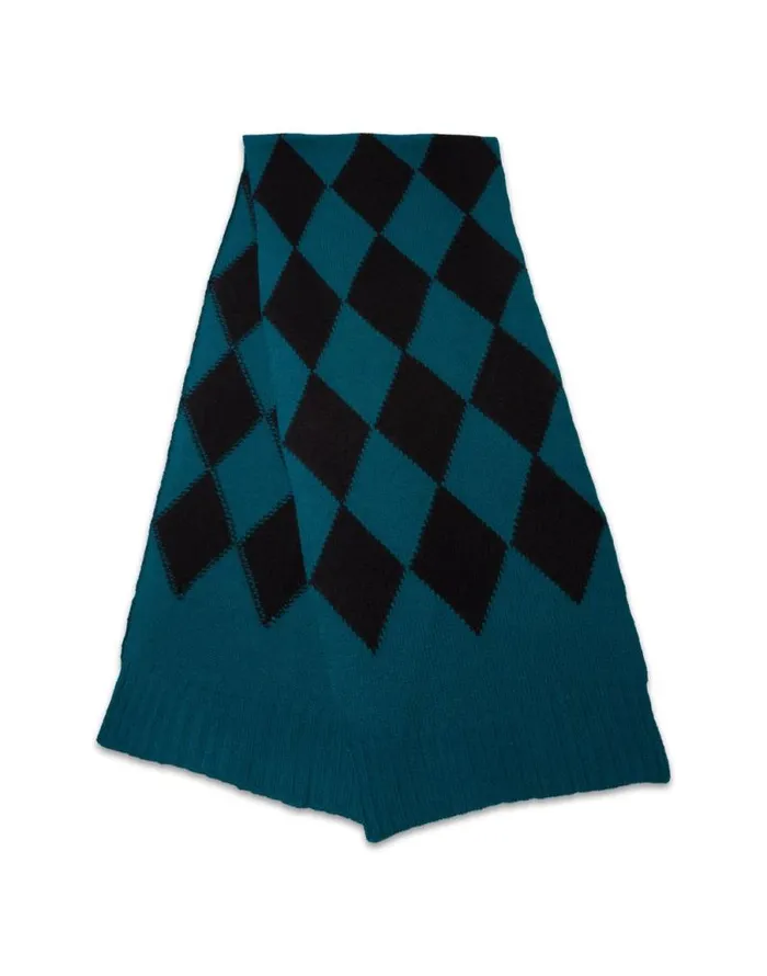 Argyle Scarf Green Black Women La Double J Foulards and Scarves