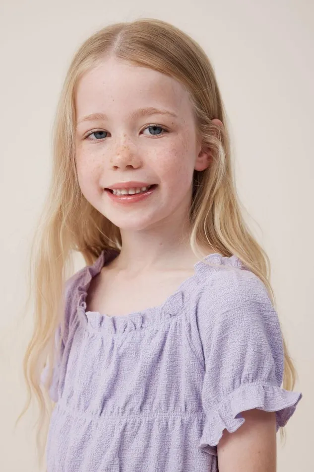 Astrid Short Sleeve Top Lilac Drop Girls Cotton On Tops and TShirts Astrid Short Sleeve Top Lilac Drop Girls Cotton On Tops and TShirts