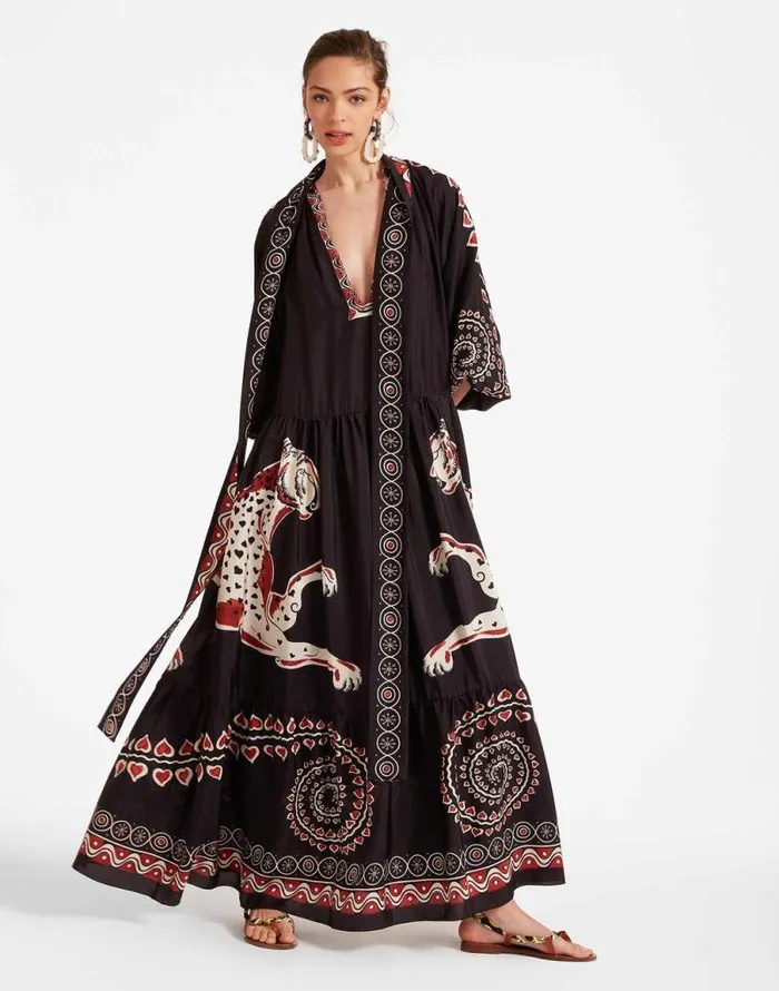Athena Dress Gattopardo Place Black Women La Double J Dresses