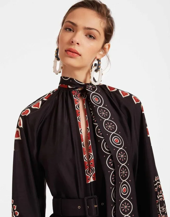 Athena Dress Gattopardo Place Black Women La Double J Dresses Athena Dress Gattopardo Place Black Women La Double J Dresses