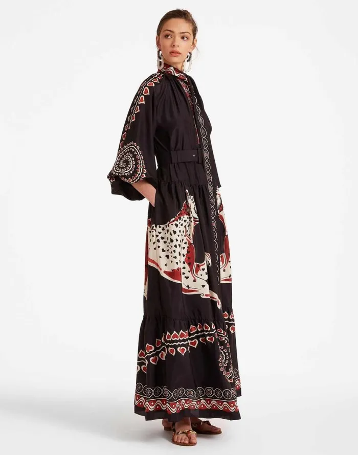 Athena Dress Gattopardo Place Black Women La Double J Dresses Athena Dress Gattopardo Place Black Women La Double J Dresses