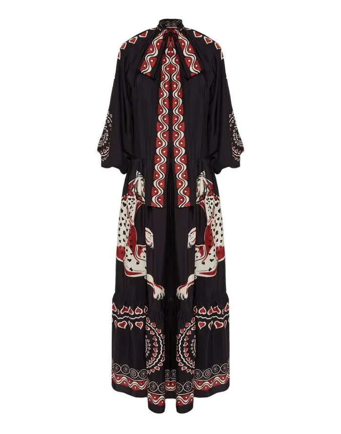 Athena Dress Gattopardo Place Black Women La Double J Dresses Athena Dress Gattopardo Place Black Women La Double J Dresses