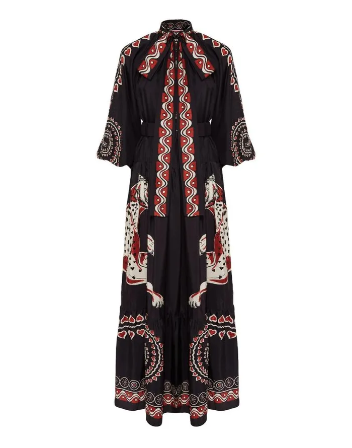 Athena Dress Gattopardo Place Black Women La Double J Dresses Athena Dress Gattopardo Place Black Women La Double J Dresses
