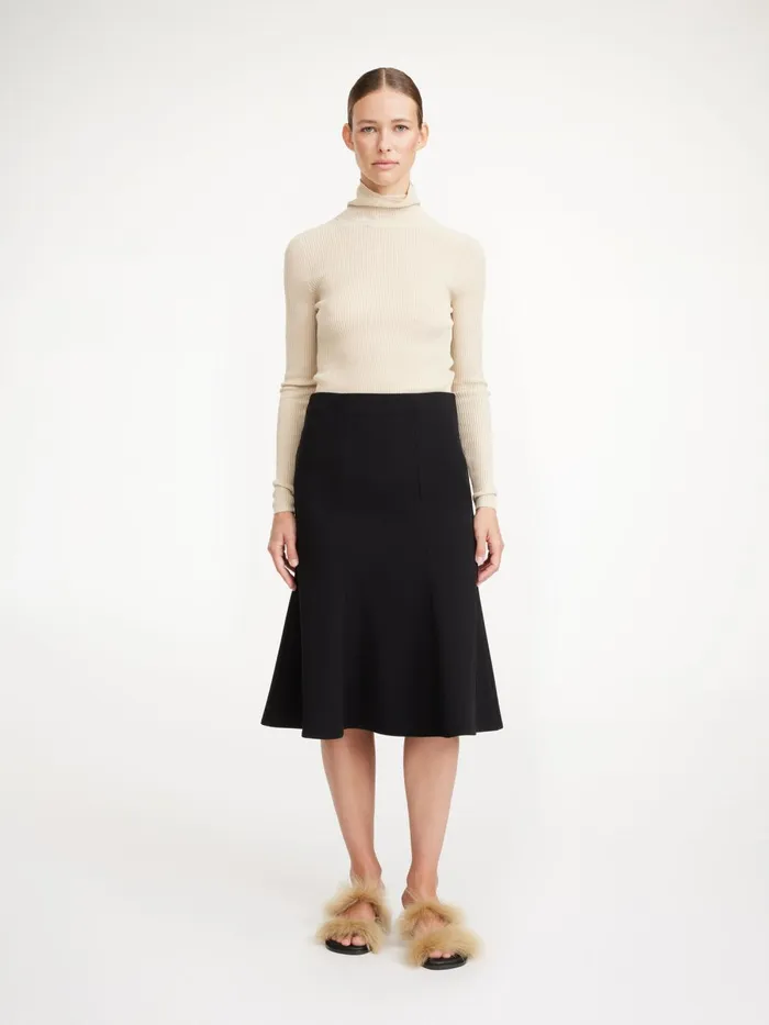 Atlee Midi Skirt Black Women By Malene Birger Skirts