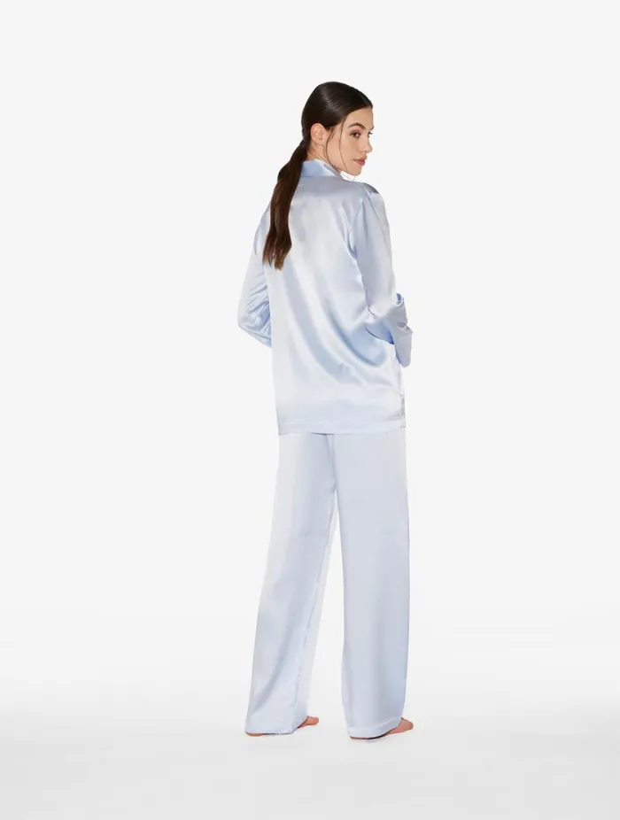 Azure Silk Pajama Set Sleepwear La Perla Pajamas