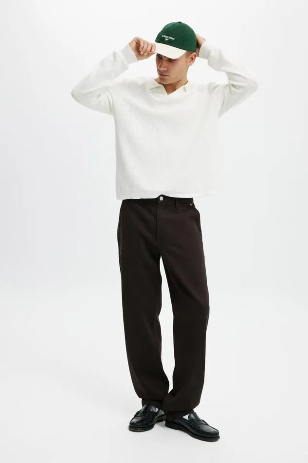 Baggy Jean Carpenter Dark Chocolate Men Cotton On Pants