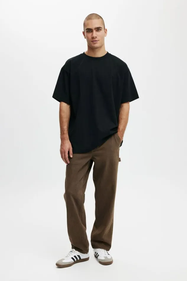 Baggy Jean Worker Chocolate Men Cotton On Pants