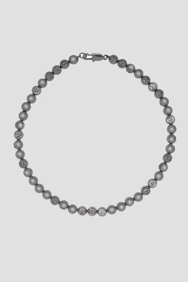 Ball Logo Chain Necklace Silver WomenMen MISBHV Jewelry