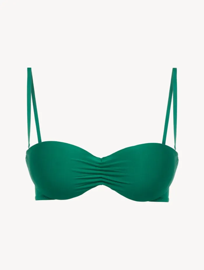 Bandeau Bikini Top In Green Swim La Perla Bikinis