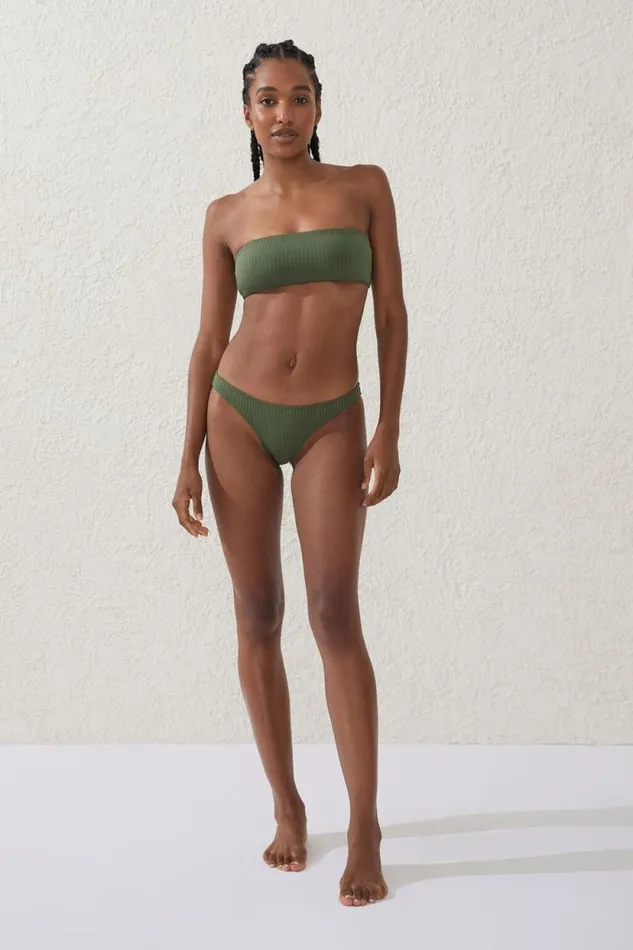 Bandeau Bikini Top Khaki Wide Rib Women Cotton On Bikinis Bandeau Bikini Top Khaki Wide Rib Women Cotton On Bikinis