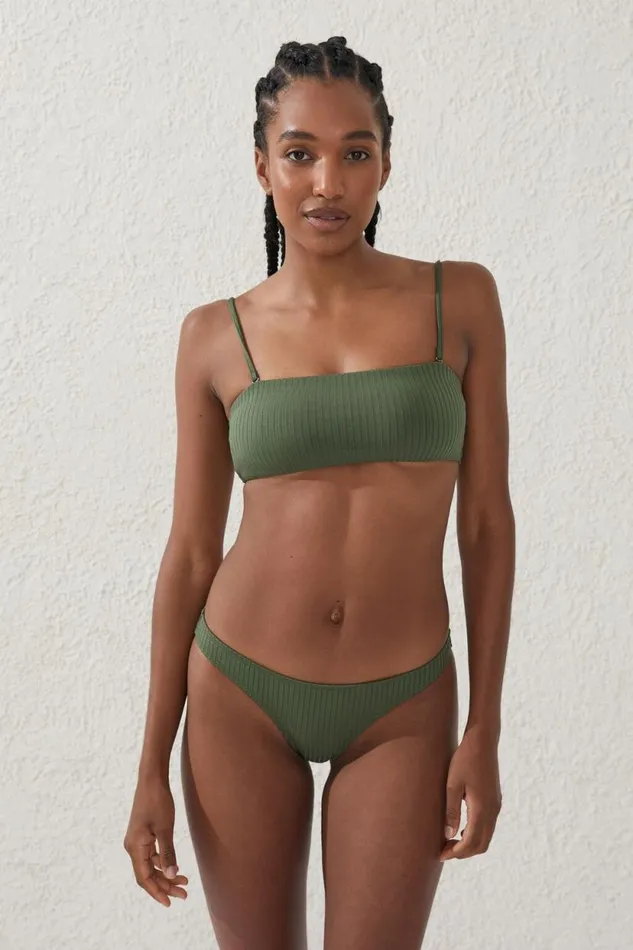 Bandeau Bikini Top Khaki Wide Rib Women Cotton On Bikinis Bandeau Bikini Top Khaki Wide Rib Women Cotton On Bikinis