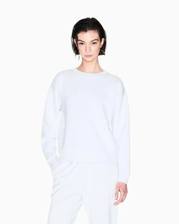 Basic Crewneck Sweatshirt Lightblue Women Armani Matching Sets Basic Crewneck Sweatshirt Lightblue Women Armani Matching Sets