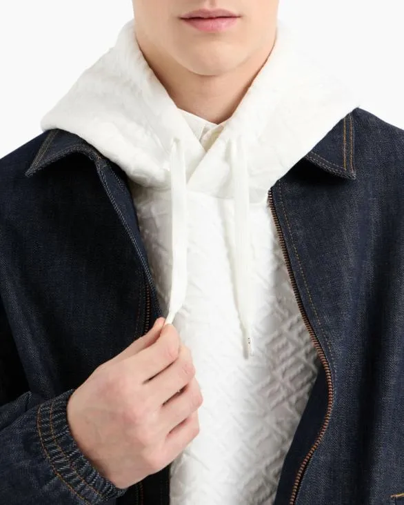 Basic Hoodie White Men Armani Matching Sets Basic Hoodie White Men Armani Matching Sets