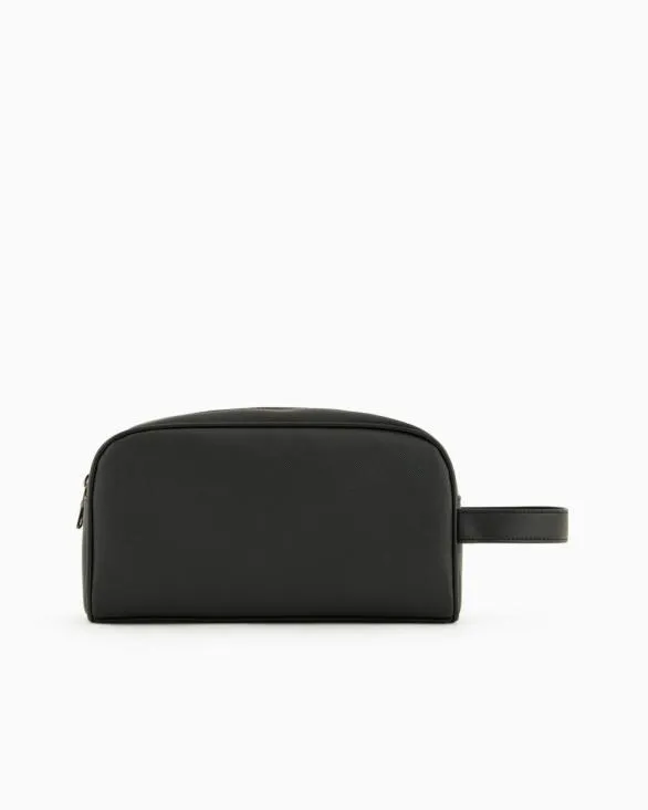 Beauty Case With Monogram And Stripes Black Men Armani Wallets And Small Leather Goods Beauty Case With Monogram And Stripes Black Men Armani Wallets And Small Leather Goods