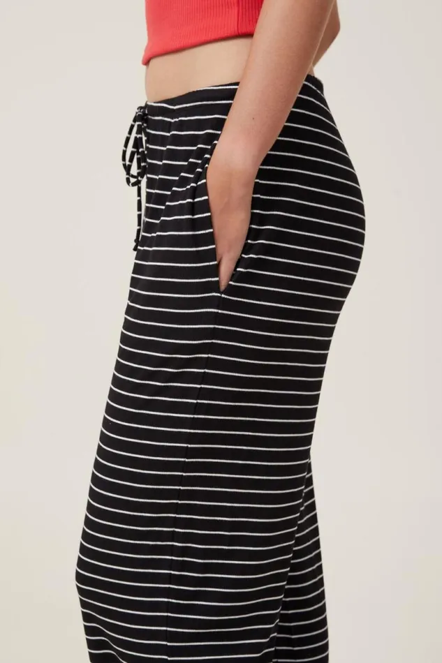 Bella Wide Leg Pant Black Stripe Women Cotton On Pants