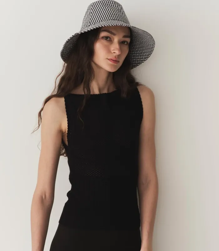 Belts Hats and Gloves Women DEN Babi Hat Gingham