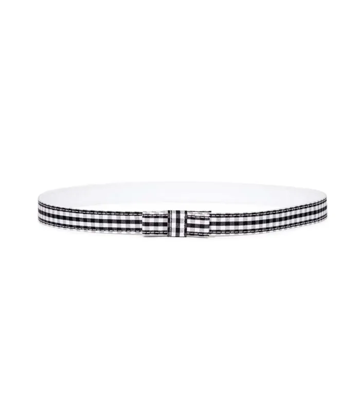 Belts Hats and Gloves Women DEN Junie Bow Belt Gingham Belts Hats and Gloves Women DEN Junie Bow Belt Gingham