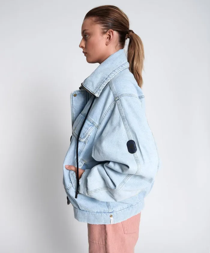 BEST BLUE DENIM PUFFA JACKET Women One Teaspoon Denim Jackets BEST BLUE DENIM PUFFA JACKET Women One Teaspoon Denim Jackets