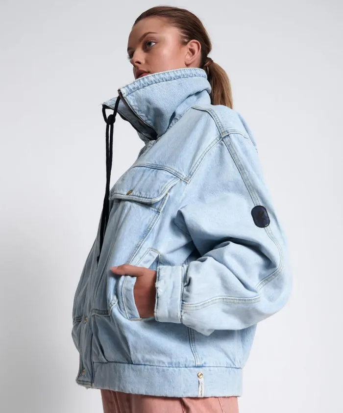 BEST BLUE DENIM PUFFA JACKET Women One Teaspoon Denim Jackets BEST BLUE DENIM PUFFA JACKET Women One Teaspoon Denim Jackets