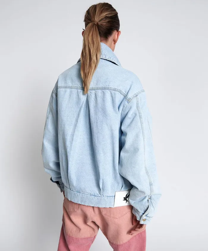 BEST BLUE DENIM PUFFA JACKET Women One Teaspoon Denim Jackets BEST BLUE DENIM PUFFA JACKET Women One Teaspoon Denim Jackets