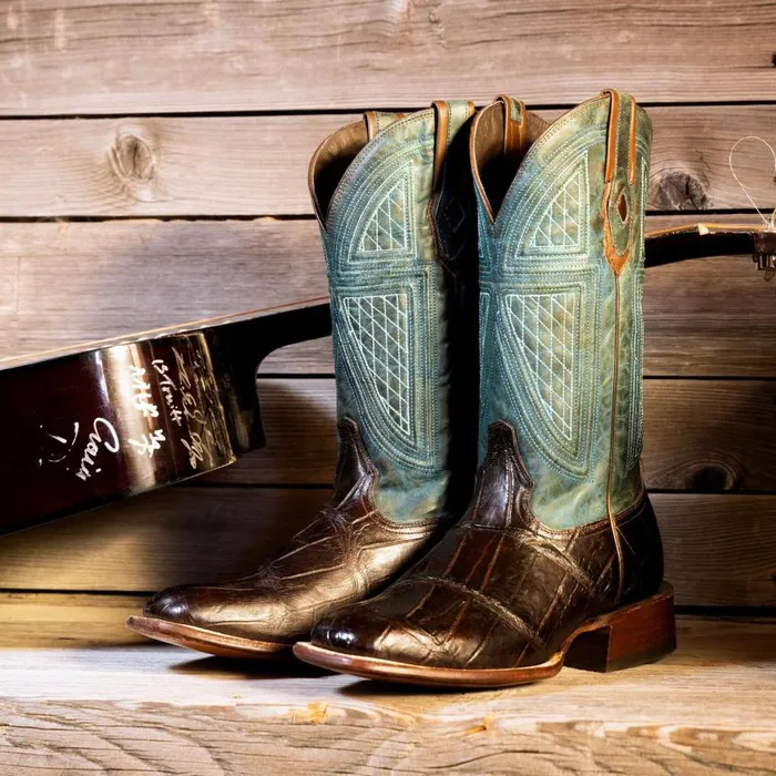 Big Horn Tobacco Alligator Cowboy Boot Brown Men Stetson Exotics
