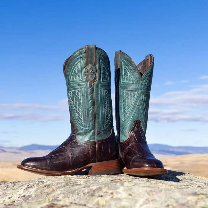 Big Horn Tobacco Alligator Cowboy Boot Brown Men Stetson Exotics