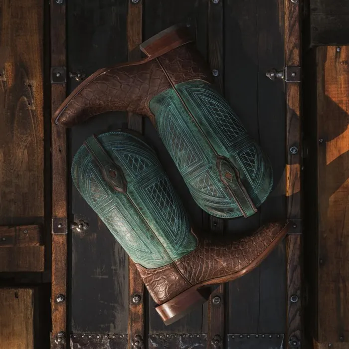 Big Horn Tobacco Alligator Cowboy Boot Brown Men Stetson Exotics