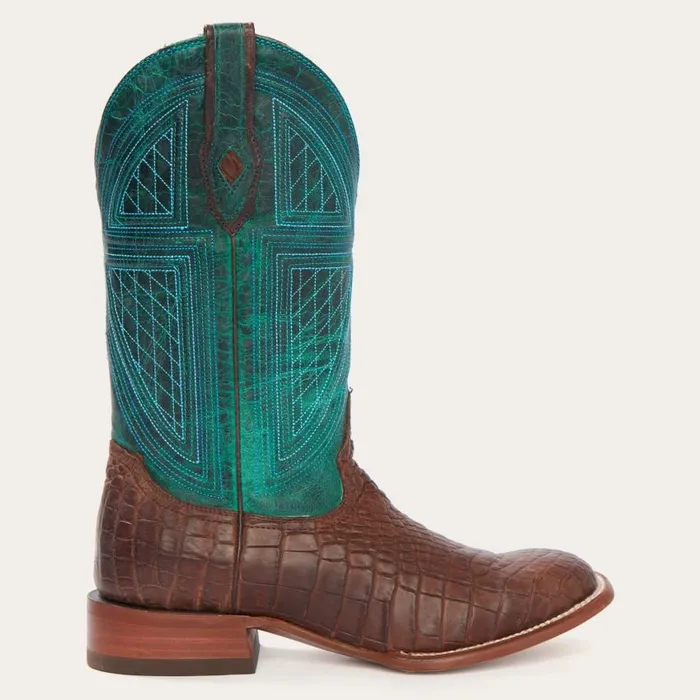 Big Horn Tobacco Alligator Cowboy Boot Brown Men Stetson Exotics
