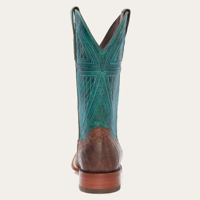 Big Horn Tobacco Alligator Cowboy Boot Brown Men Stetson Exotics