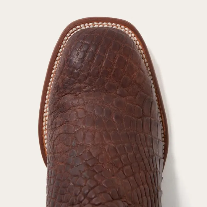 Big Horn Tobacco Alligator Cowboy Boot Brown Men Stetson Exotics