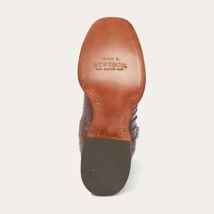 Big Horn Tobacco Alligator Cowboy Boot Brown Men Stetson Exotics